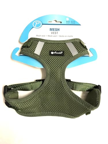 Petlando Hundebrustgeschirr Mesh-Vest Olive S (Halsumfang 26-32 cm, Brustumfang 37-49 cm) von Petlando