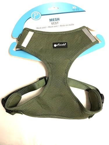 Petlando Hundebrustgeschirr Mesh-Vest Olive XL (Halsumfang 44-50 cm, Brustumfang 57-81 cm) von Petlando