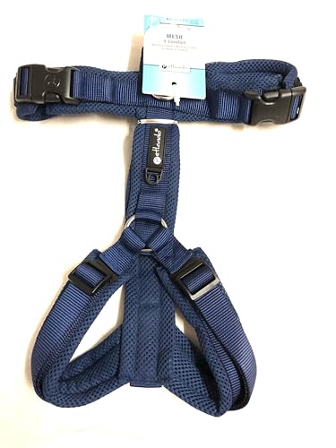 Petlando Hundebrustgeschirr Mesh Y-Comfort Navy L (Halsumfang46-80 cm, Brustumfang 56-82 cm) von Petlando