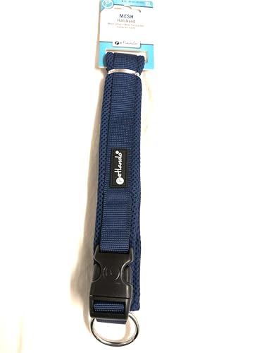 Petlando Mesh Hundehalsband Navy XL (Halsumfang 55-60 cm, 40 mm breit) von Petlando