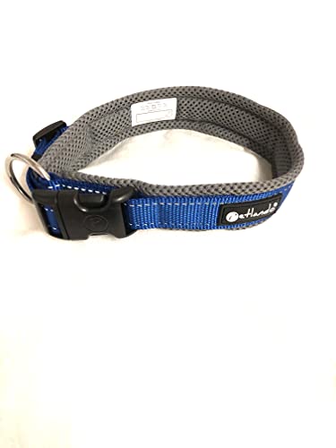 Petlando Mesh Outdoor Halsband mit reflektierenden Streifen M Navy Halsumfang 45-50 cm (40 mm) von Petlando