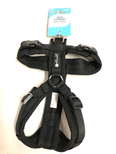Petlando Mesh Y-Comfort Brustgeschirr schwarz XL ( Halsumfang 60-108 cm, Brustumfang 68-100 cm) von Petlando
