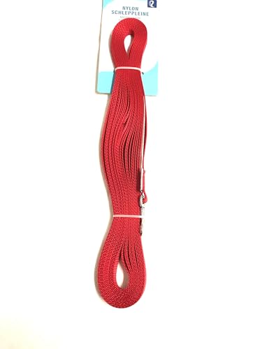 Petlando Nylon-Schleppleine rot 5 m/ 20 mm mit Schlaufe von Petlando