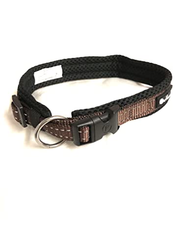 Petlando Outdoor Halsband mit reflektierenden Streifen XL Mokka Halsumfang 55-60 (40 mm) von Petlando