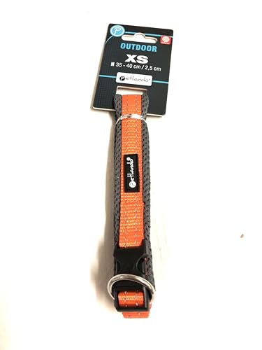 Petlando Outdoor-Hundehalsband XS orange mit reflektierenden Streifen Halsumfang 35-40 cm von Petlando