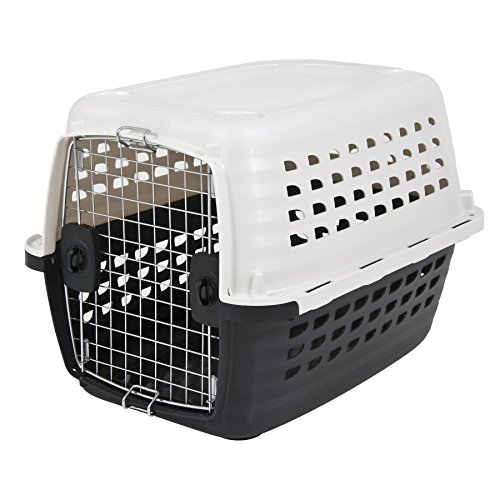 Petmate 41032 Kompass Fashion Hundehütte, Katzen- und Hundehütte, 4,5-9,1 kg, Perlweiß/Schwarz von Petmate