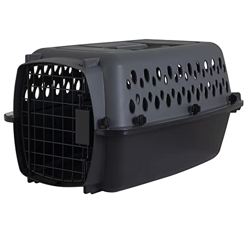 Petmate Pet Porter Hundehütte, 48,3 cm, Dunkelgrau und Schwarz, für Haustiere bis zu 4,5 kg von Petmate