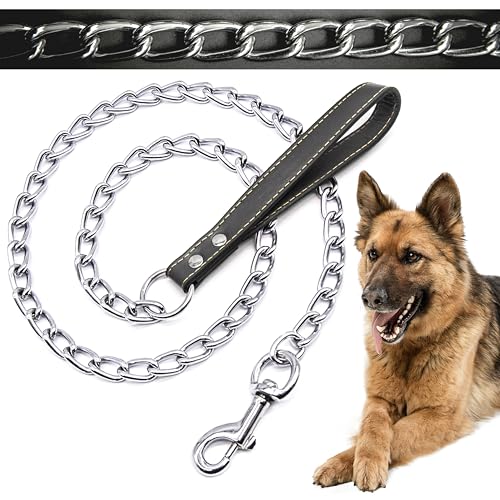 Hochwertige Hundeleine mit Gurt, kaufest, Haken, strapazierfähig, Outdoor-Hund, Camping-Zubehör, Spazierengehen, Hundeleine, Trainingsleine für Hunde, Schwarz, 4 mm (120 cm) von Petopedia