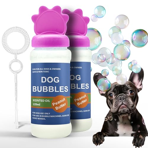 Petopedia 2 x Hundeblasen, Erdnussbutter und Rindfleisch, sicheres Blasen, Duftöl, interaktives Hundespielzeug für Langeweile, Welpenspielzeug bis hin zu großen Hunden, Spielzeug (240 ml, von Petopedia