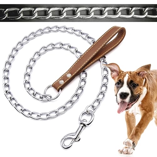 Premium-Hundeleine mit Gurt, kaufest, 3,5 mm, strapazierfähig, Outdoor-Hund, Camping-Zubehör, Spazierengehen, Hundeleine, Trainingsleine für Hunde, Braun, 3,5 mm (120 cm) von Petopedia