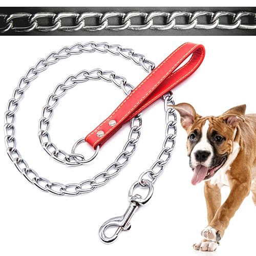 Premium-Hundeleine mit Gurt, kaufest, strapazierfähig, Outdoor-Hund, Camping-Zubehör, Spazierengehen, Hundeleine, Trainingsleine für Hunde, Rot, 3,5 mm (120 cm) von Petopedia