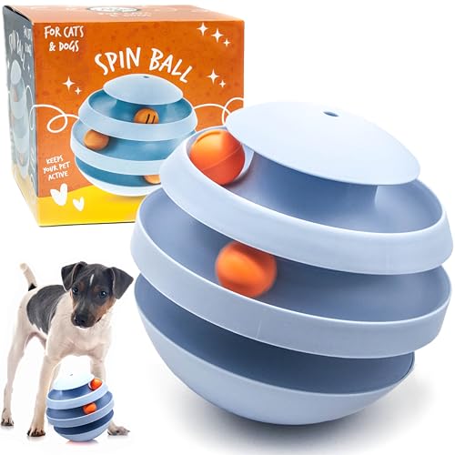 Spielzeug für Hunde und Katzen, interaktives Hundespielzeug gegen Langeweile, Hundespielzeug, Stimulationsspielzeug, drehbar, schwankend und rollend, aktives Hundespielzeug, Katzenspielzeug, von Petopedia