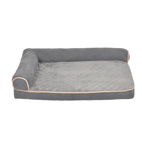 Haustier-Hundebett für große Hunde, orthopädisches Sofa, Hundematratze, Kissen mit abnehmbarem wasserdichtem Bezug, Eierschaum-Hundebett für mittelgroße bis große Hunde (XL (107,7 x 76,2 x 17,8 cm) von Petper