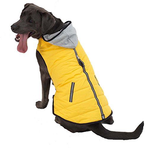 Pet Rageous 10400ylg Geschirr Stowe Puffer Coat, groß, gelb von Petrageous