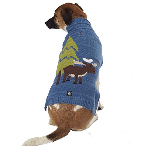 Pet Rageous 11516BM Acadia Elch-Pullover, Blau, Größe M von Petrageous