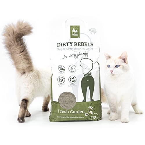 Petrebels Katzenstreu Dirty Rebels, 10 Liter, Fresh Garden Duft, 100% Natürlich von Petrebels