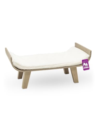 Petrebels Design Katzensofa Holz, Gemini 60, Premium Qualität Katzenbett, Eiche-Altgrau Look von Petrebels