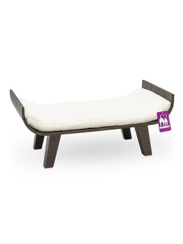 Petrebels Design Katzensofa Holz, Gemini 60, Premium Qualität Katzenbett, Schwarz-Brauner Look von Petrebels