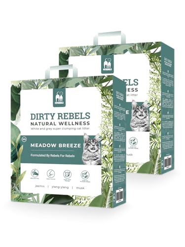 Petrebels Katzenstreu Natural Wellness, 2X 9,5 Liter, Meadow Breeze Duft, 100% Natürlich, 2er-Pack von Petrebels