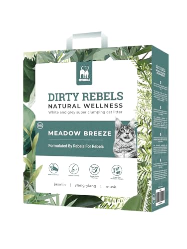 Petrebels Katzenstreu Natural Wellness, 9,5 Liter, Meadow Breeze Duft, 100% Natürlich von Petrebels