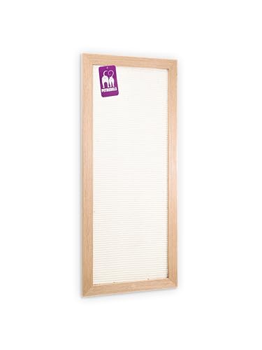 Petrebels Kratzbrett Holz, Scratch Frame 70 x 30 cm, Premium Qualität Sisal Kratzteppich Wand, Eiche-Rustikal Look von Petrebels