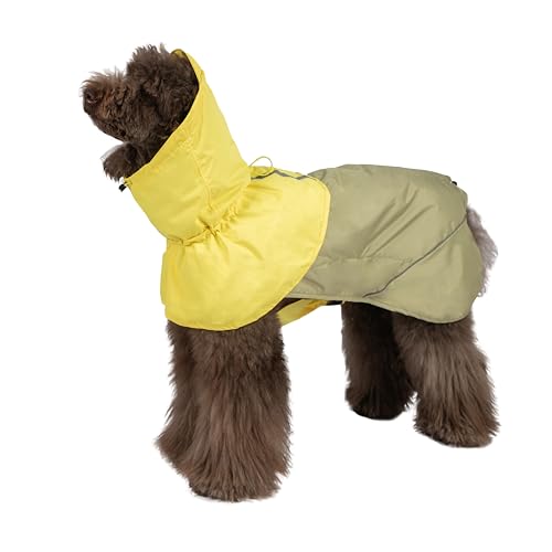 Petridge Hunde-Regenmantel, Regenjacke, Outdoor-Poncho, wasserdicht, winddicht, für kleine, mittelgroße und große Hunde, Größe M von Petridge