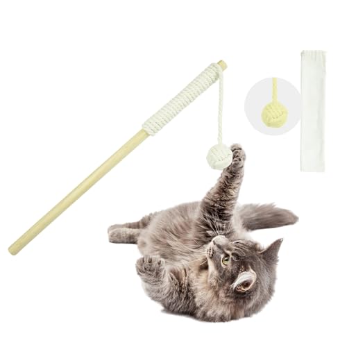 Petriumph® Katzenspielzeug Angel | Katzenspielzeug Interaktiv | Katzenspielzeug Selbstbeschäftigung | Katzenangel und Katzen Intelligenzspielzeug in einem | Katzen Beschäftigung (Weiß-Gelb) von Petriumph