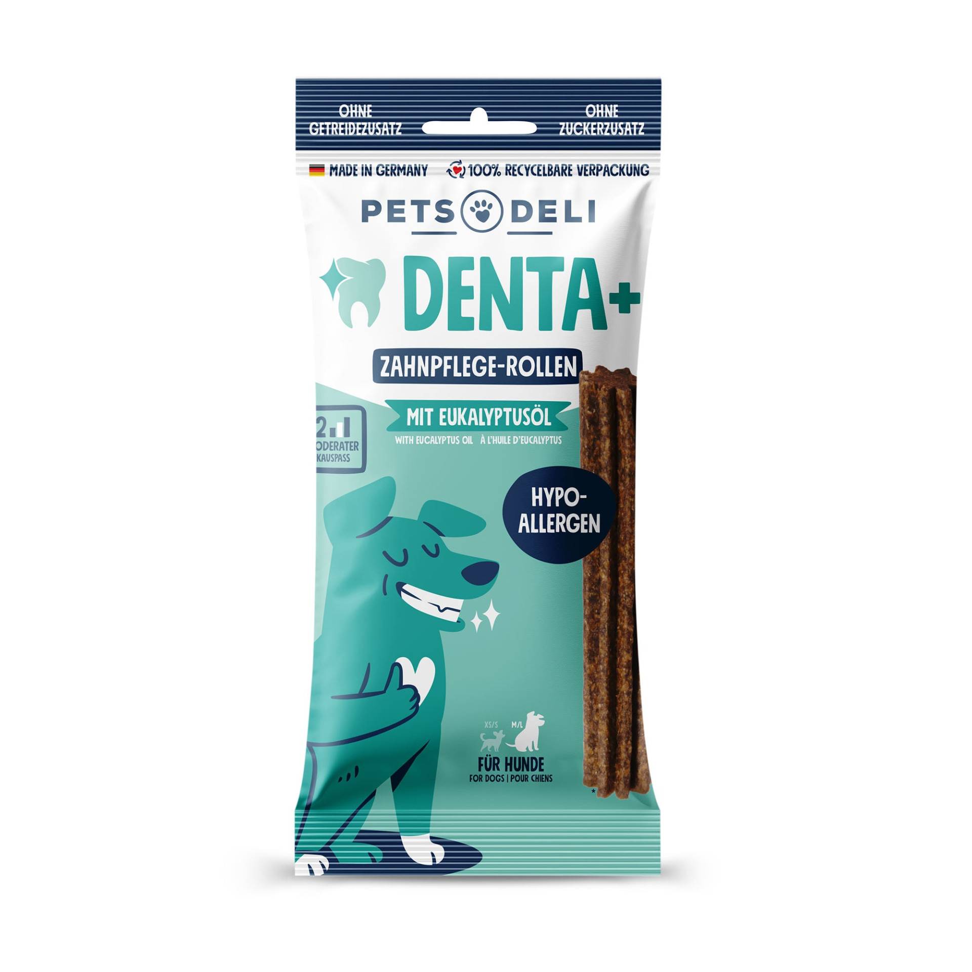 "Denta+" Zahnpflege-Rollen - 8x180g "Denta+" Zahnpflege-Rollen - 8x180g von Pets Deli