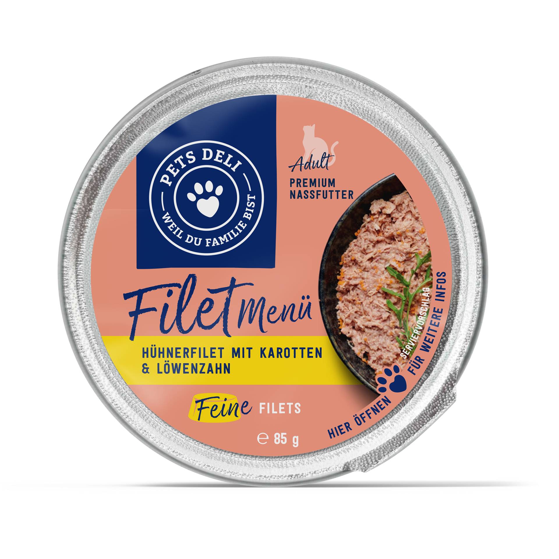 Fancy Filets Topping mit Huhn in Soße für Hunde - 12x70g von Pets Deli