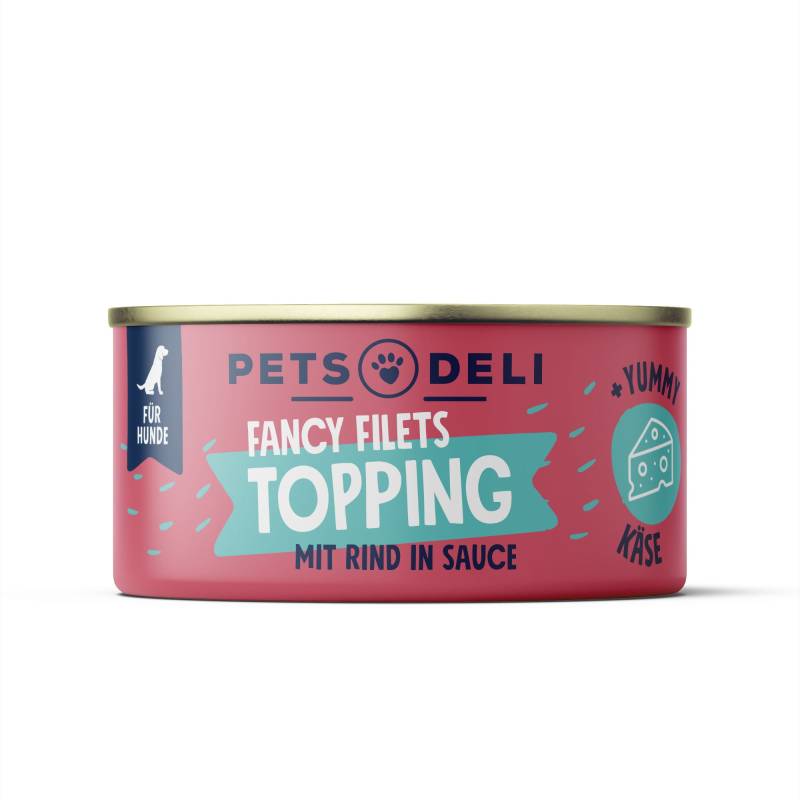 Fancy Filets Topping mit Rind in Soße für Hunde - 70g von Pets Deli