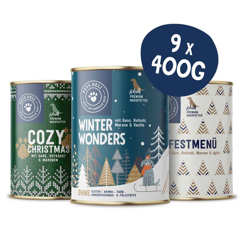 Festtags-Favoriten Nassfutter Bundle für Hunde - 3600g von Pets Deli