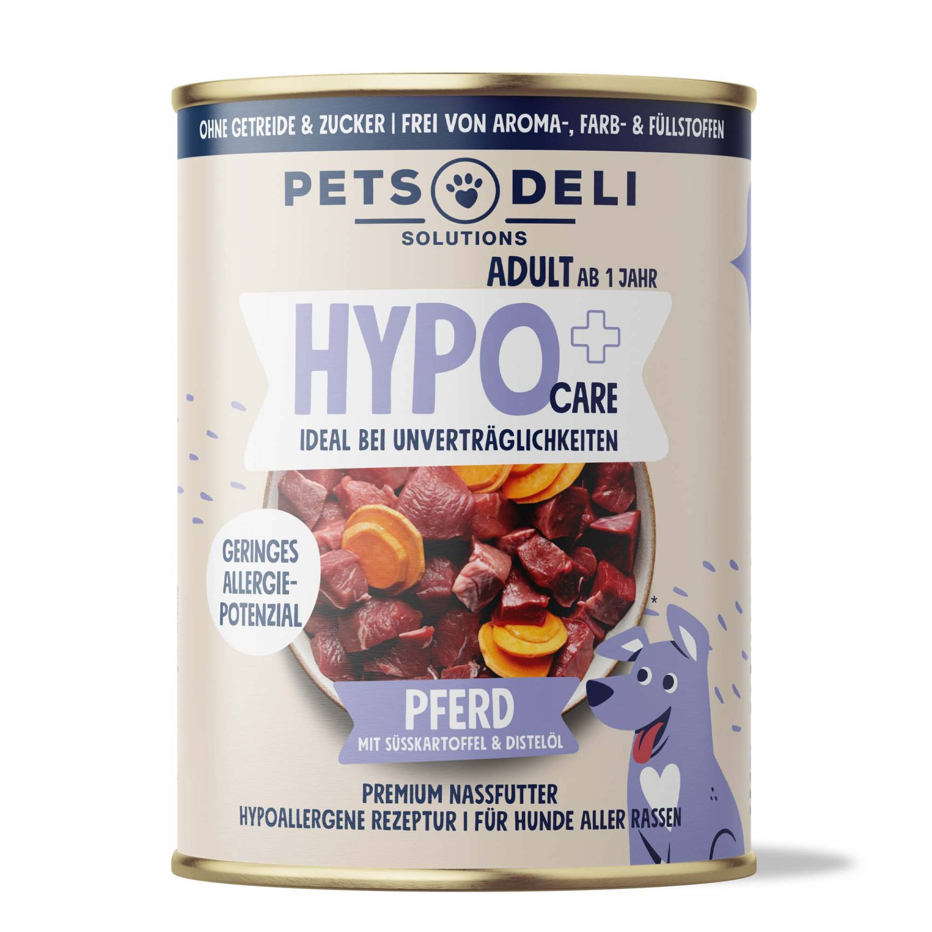 Nassfutter Pferd für Hunde - 400g ✓ hypoallergen ✓ Adult von Pets Deli von Pets Deli