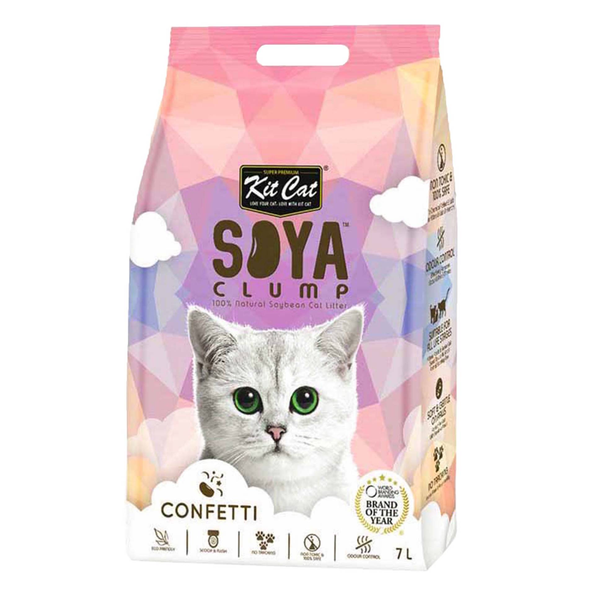 Kit Cat SOYACLUMP Eco Katzenstreu - Confetti von Pets Deli