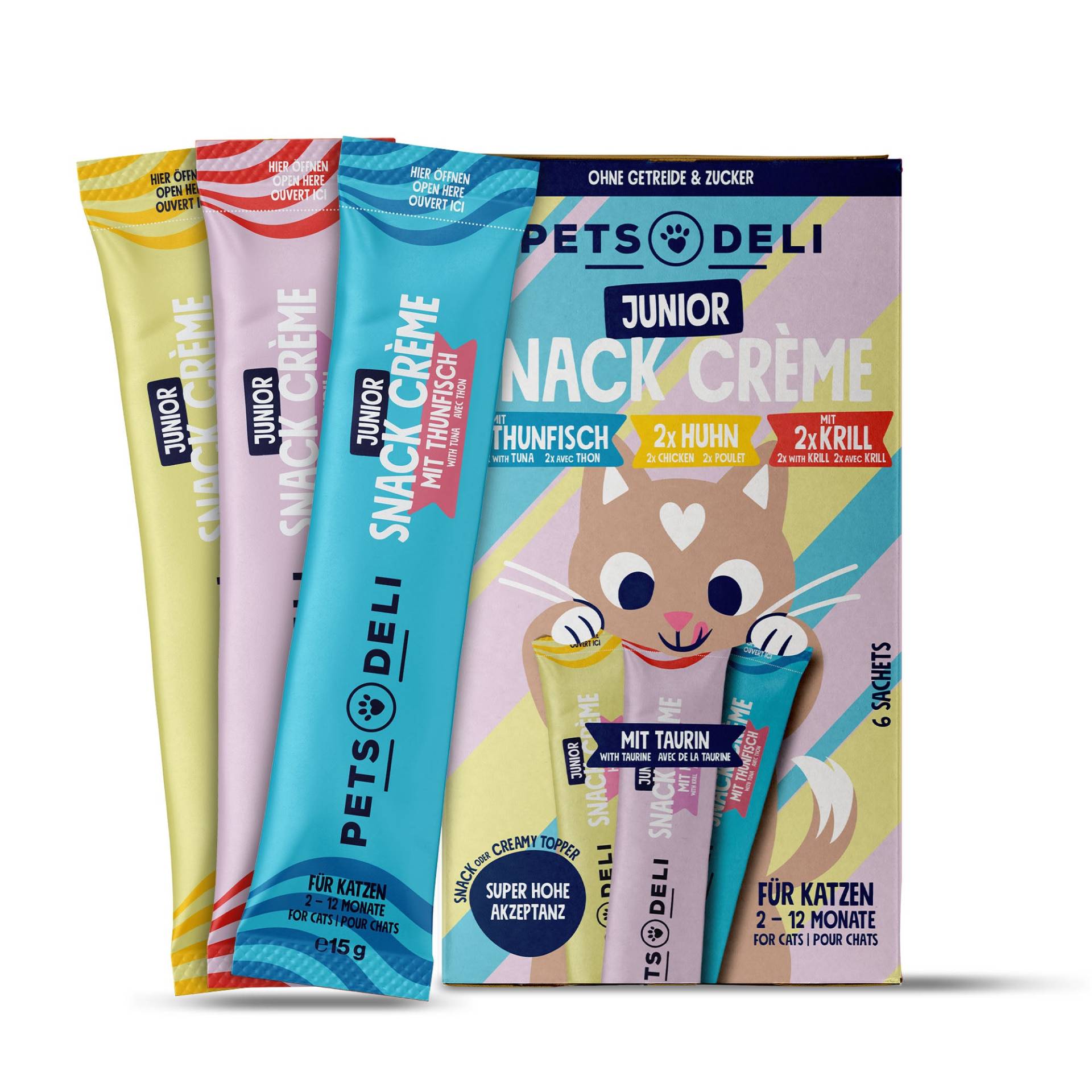 Leckerli Akzeptanz Multipack für Katzen - 6x15g / 8er Pack ✓ getreidefrei & zuckerfrei ✓ Adult von Pets Deli Leckerli Akzeptanz Multipack für Katzen - 6x15g / 8er Pack ✓ getreidefrei & zuckerfrei ✓ Adult von Pets Deli von Pets Deli