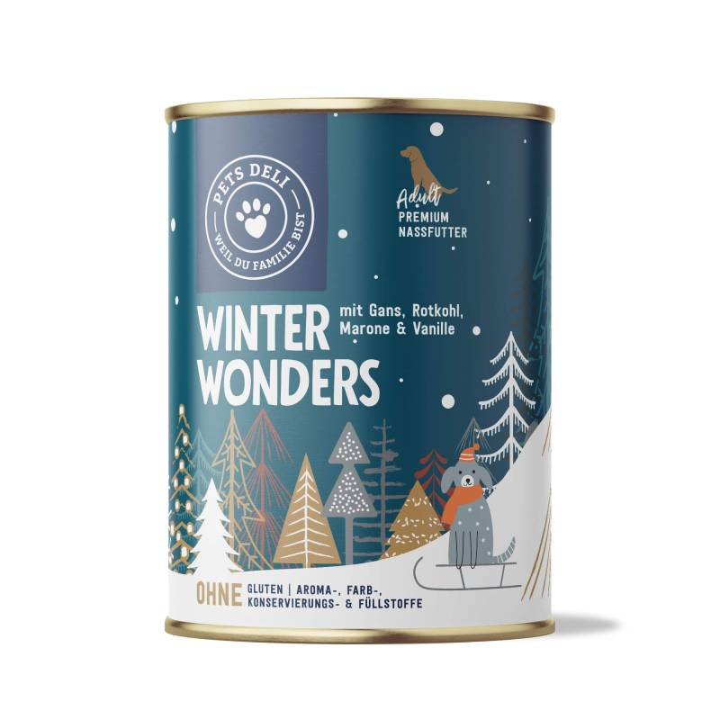 "Limited" Nassfutter Winter Wonders mit Gans für Hunde - 400g / Einzeldose von Pets Deli