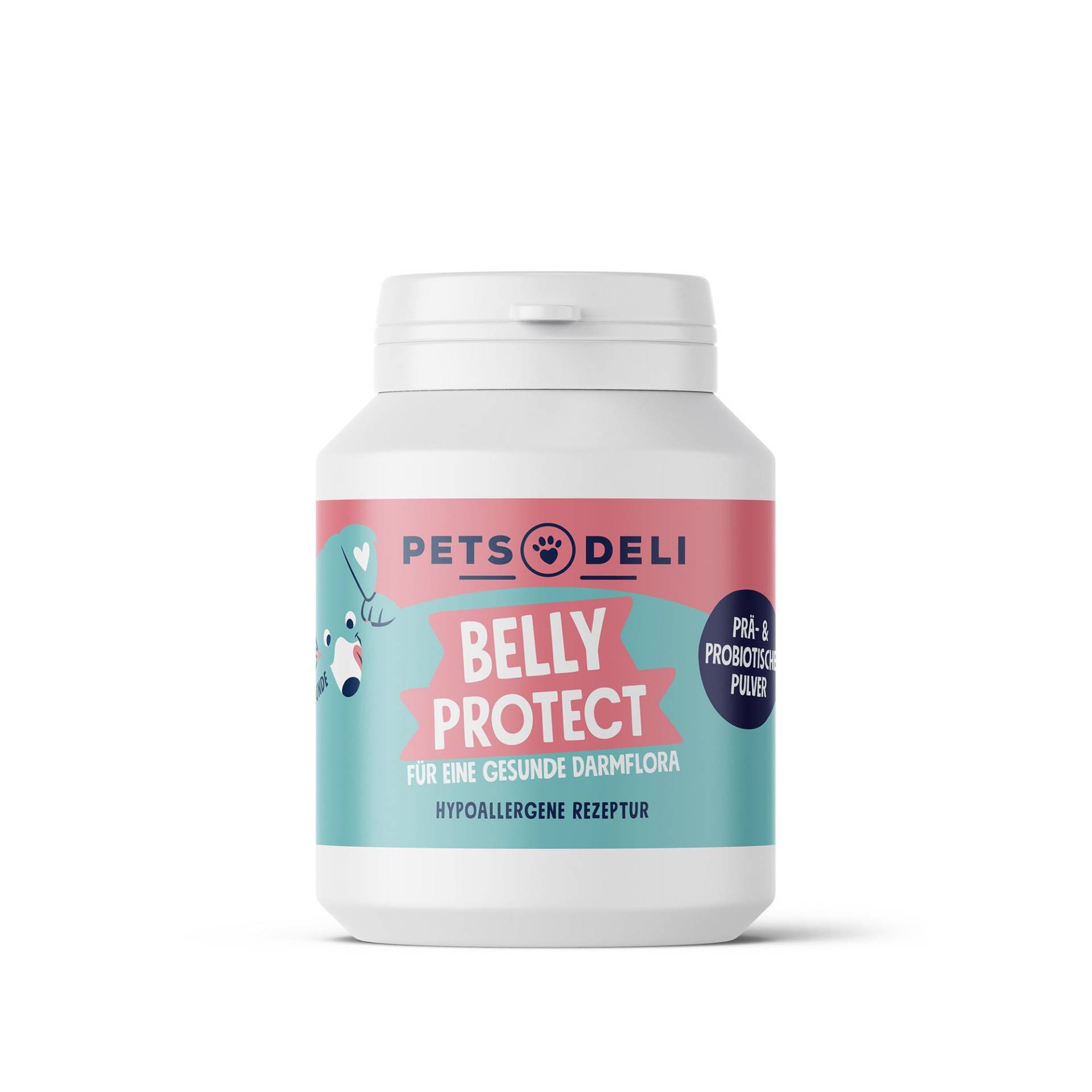 Nahrungsergänzung "Belly Protect" Prä- & Probiotisches Pulver für Hunde - 80g von Pets Deli