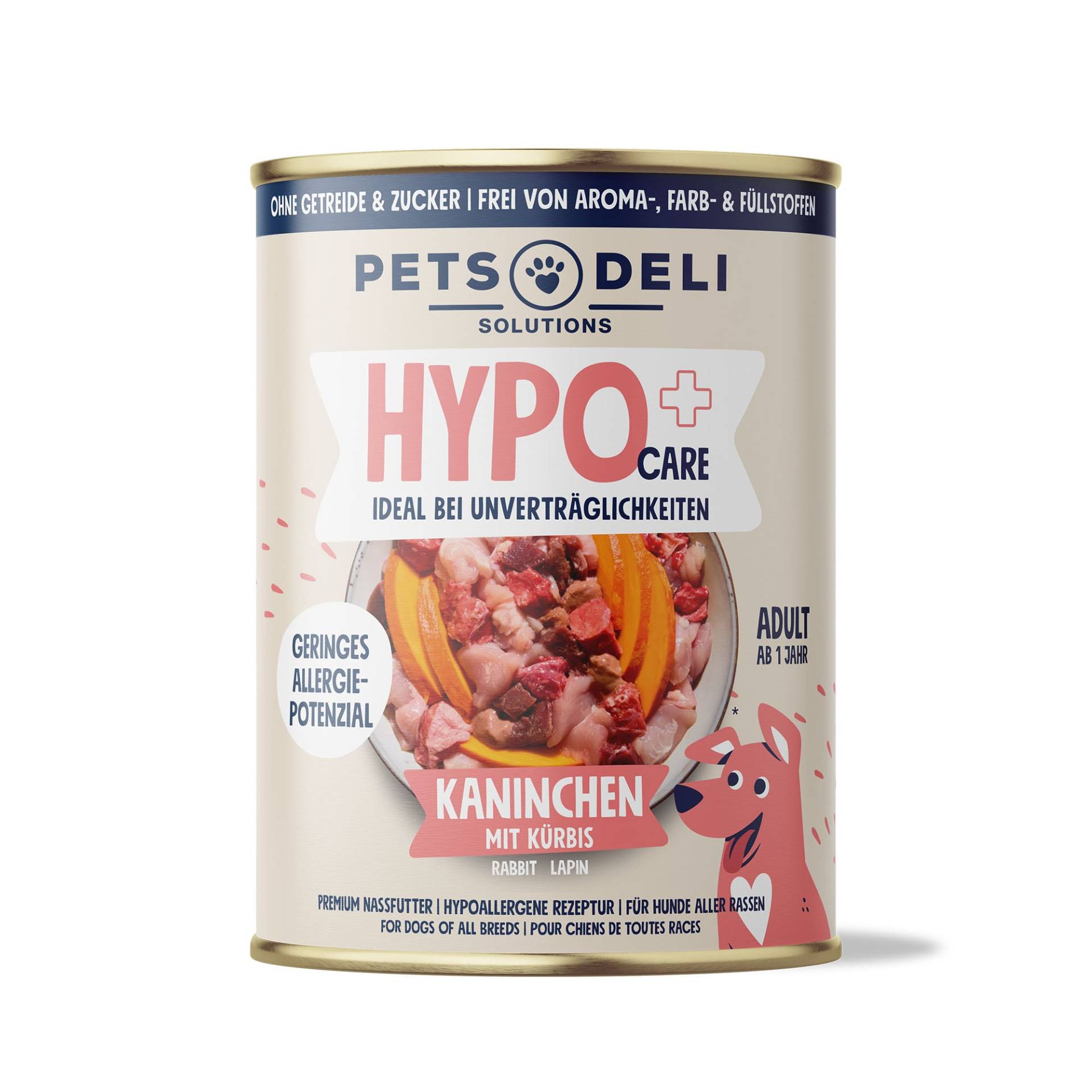Nassfutter Hypocare Kaninchen mit Kürbis & Leinöl für Hunde - 200g / Einzeldose Nassfutter Hypocare Kaninchen mit Kürbis & Leinöl für Hunde - 200g / Einzeldose von Pets Deli
