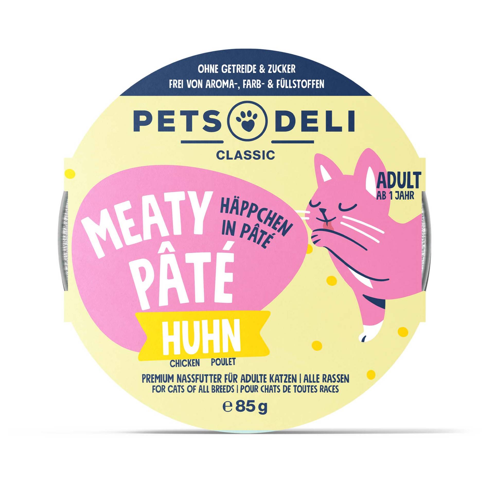 Nassfutter "Meaty Pâté" Huhn - 85g / 36er Pack von Pets Deli