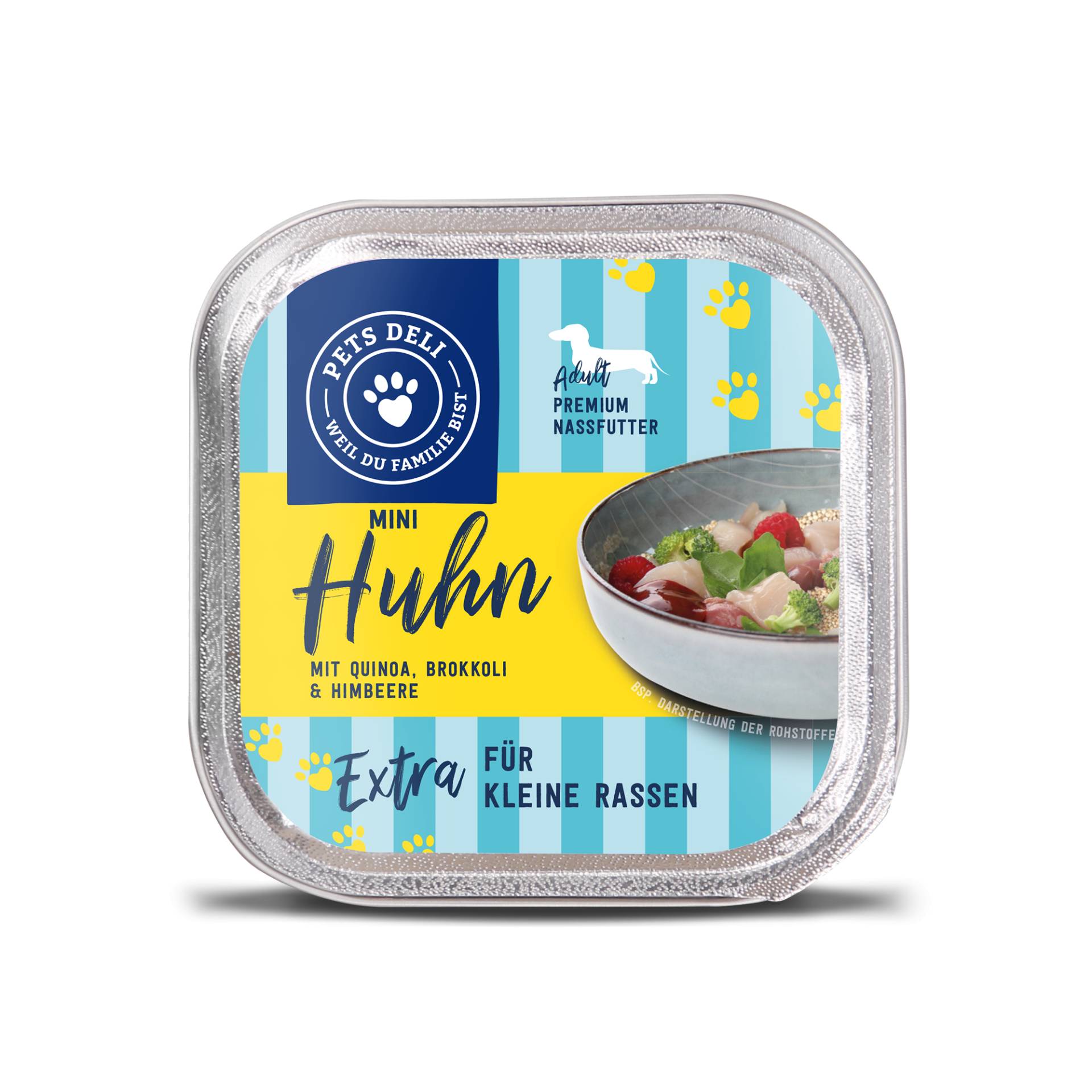 Nassfutter Huhn für Hunde - 100g ✓ getreidefrei & zuckerfrei ✓ Adult von Pets Deli von Pets Deli