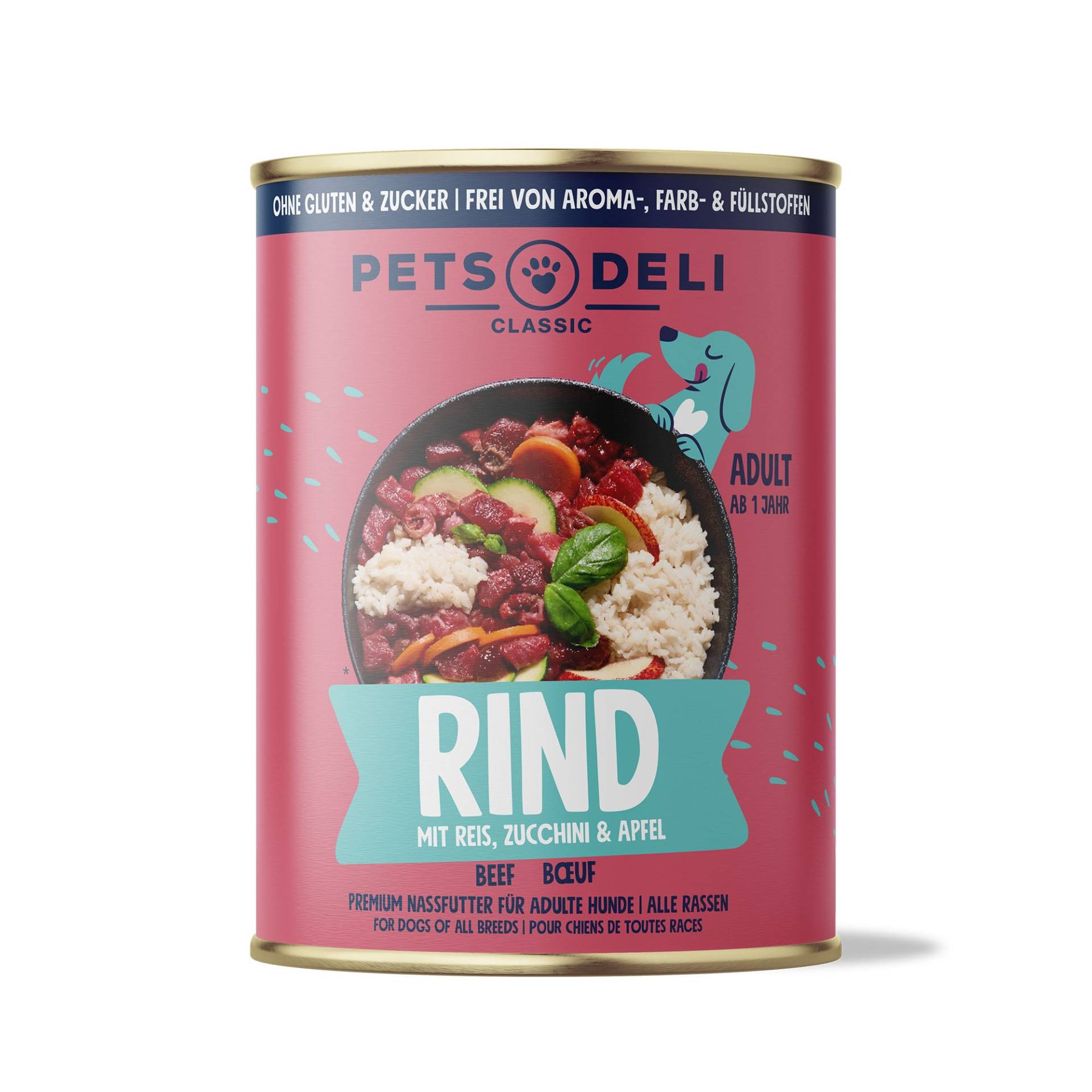 Nassfutter Rind für Hunde - 400g ✓ getreidefrei & zuckerfrei ✓ Adult von Pets Deli Nassfutter Rind für Hunde - 400g ✓ getreidefrei & zuckerfrei ✓ Adult von Pets Deli von Pets Deli