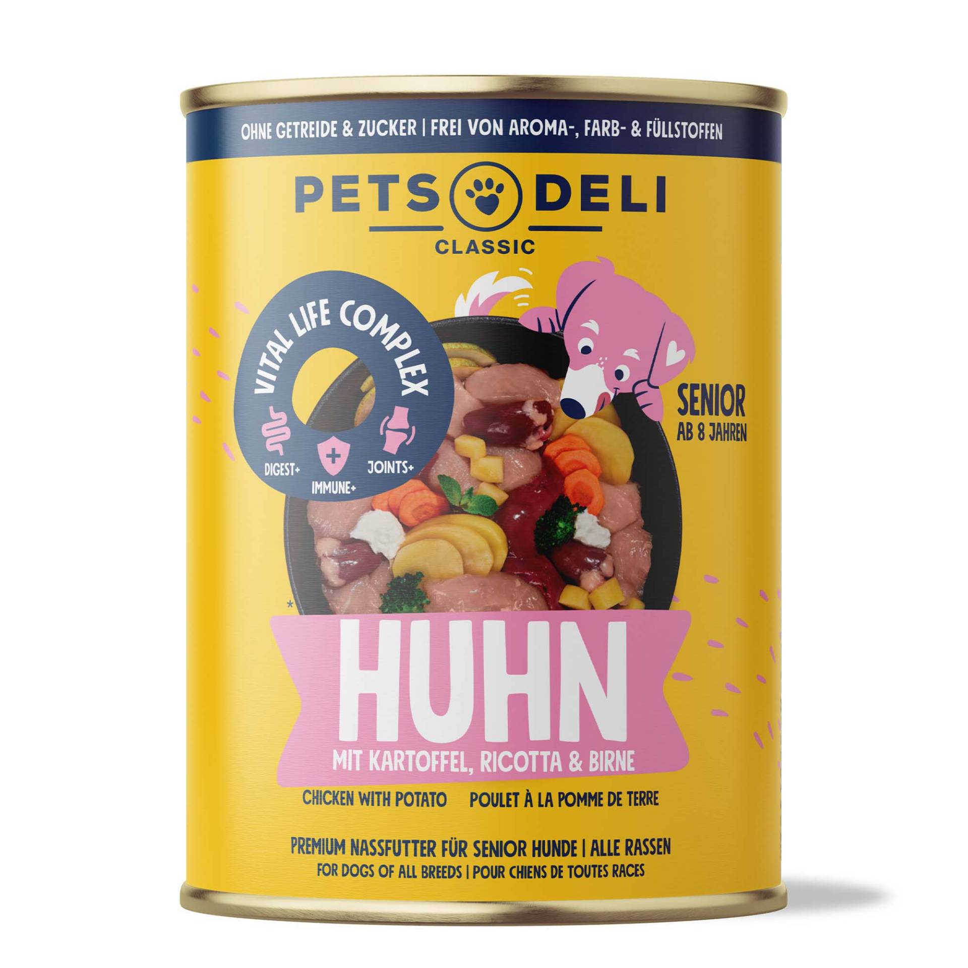 Nassfutter Rind für Hunde - 400g ✓ getreidefrei & zuckerfrei ✓ Adult von Pets Deli von Pets Deli