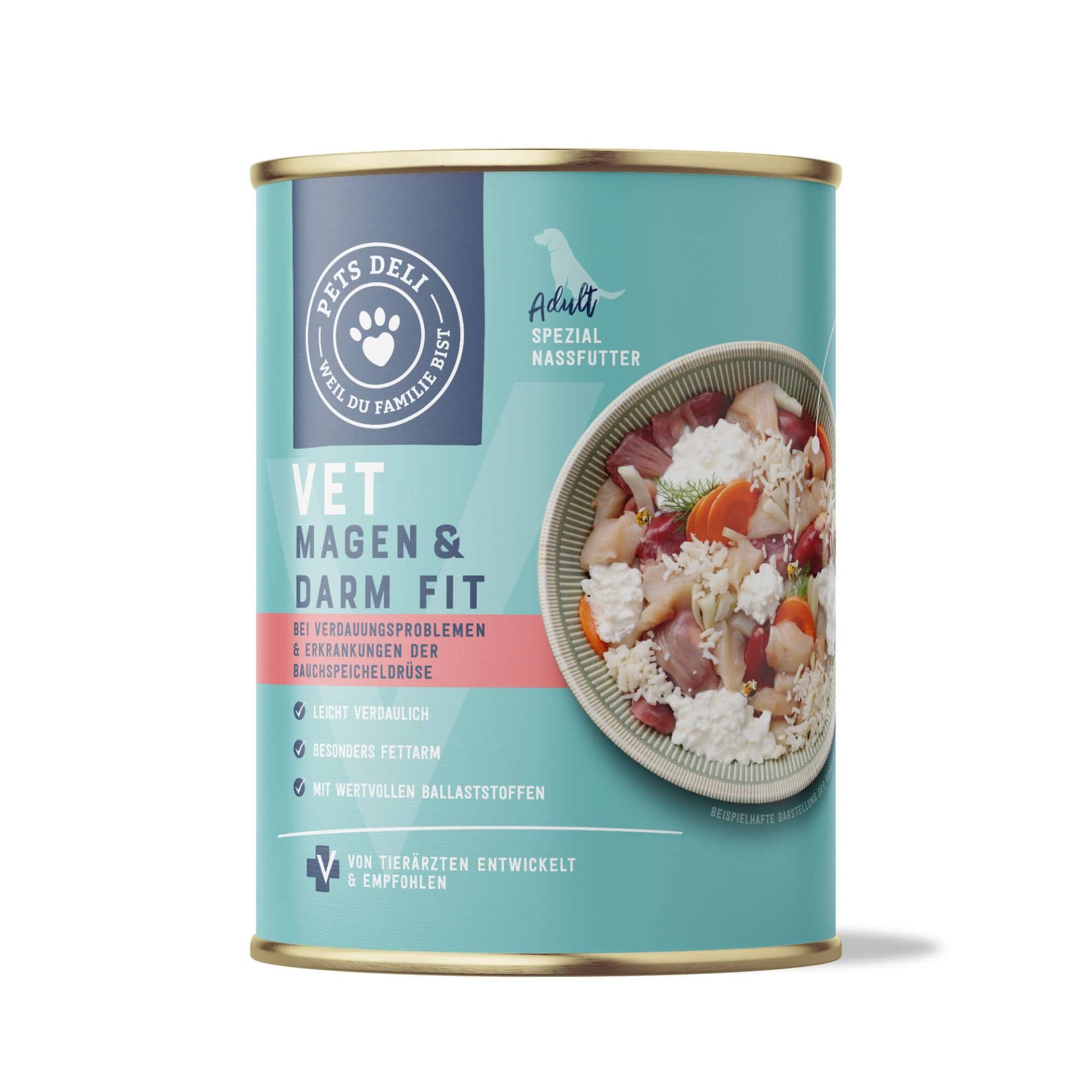 Nassfutter Magen & Darm fit für Hunde - 400g ✓ unterstützt die Gesundheit ✓ Adult von Pets Deli von Pets Deli