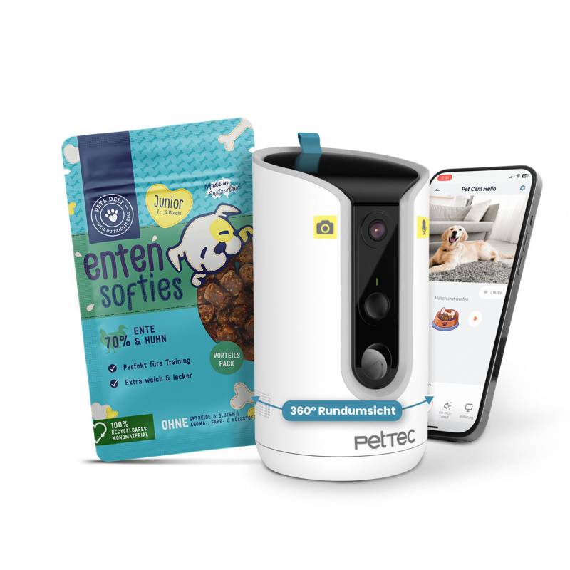 PetTec Hello Cam inkl. Enten "Softies" - Junior Enten Softies 200g von Pets Deli