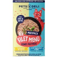 Pets Deli Adult Filet Menü Multipack Hühnerfilet & Thunfischfilet 6x85g von Pets Deli