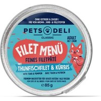 Pets Deli Adult Thunfischfilet Menü mit Kürbis & Basilikum 12x85g von Pets Deli