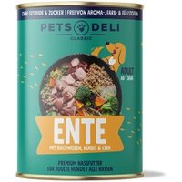 Pets Deli Nassfutter Hund Adult, Ente mit Buchweizen 6x400 g von Pets Deli