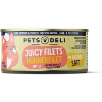 Pets Deli Nassfutter Katze Adult Juicy Filets Huhn mit Lammleber und Karotte 12x70 g von Pets Deli