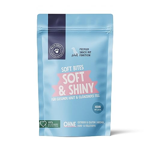 Pets Deli Soft & Shiny Haut und Fell Snack für Hunde – Unterstützt gesunde Haut & weiches Fell – mit Biotin und Omega-3- und Omega-6-Fettsäuren (300g) von Pets Deli