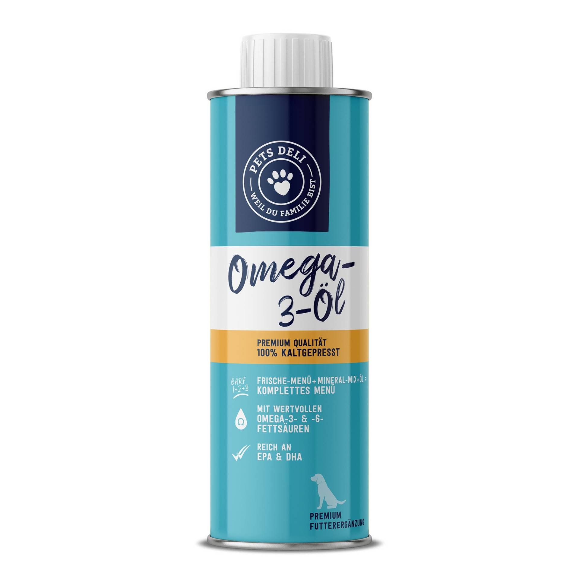 Premium Omega-3 Öl für Hunde 250ml von Pets Deli von Pets Deli