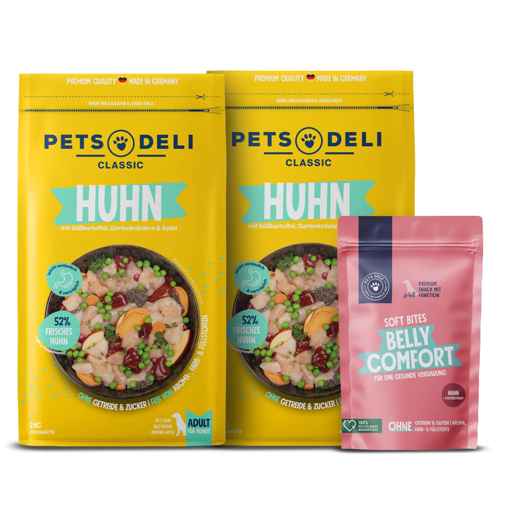 Probierpaket Trockenfutter Huhn - 4,3kg von Pets Deli